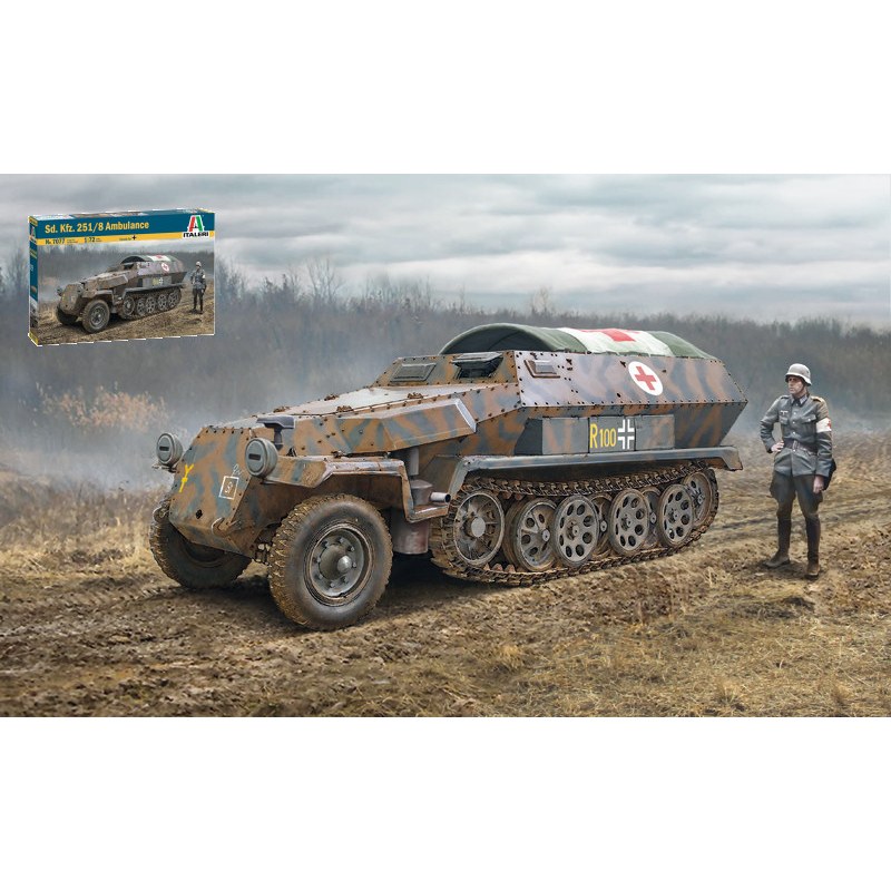 SD.KFZ.251/8 Ambulance Kit 1:72 DS Modellismo SD.KFZ.251/8 Ambulance Kit 1:72