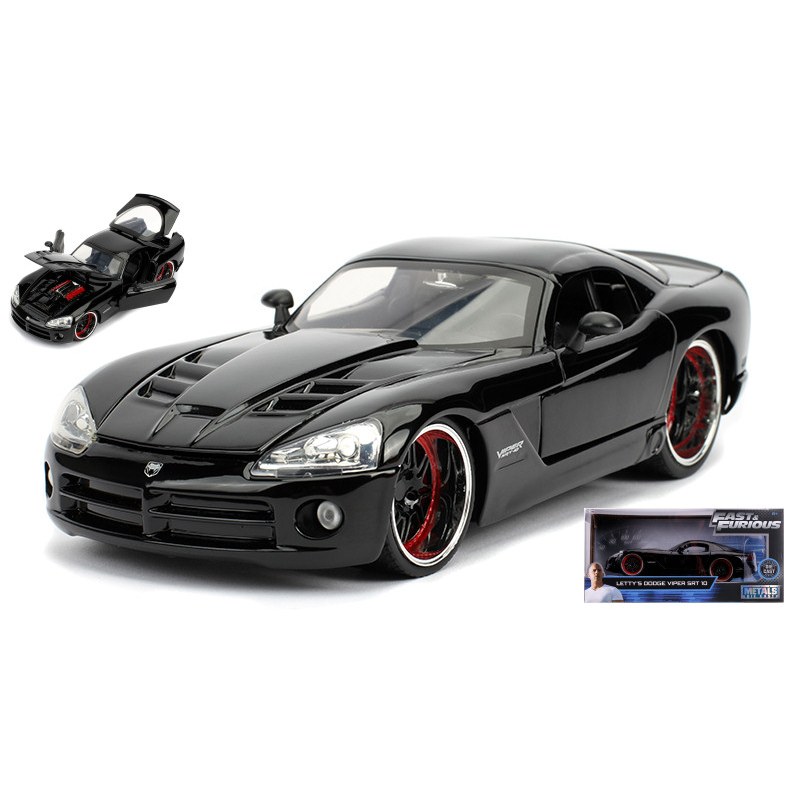 Letty'S Dodge Viper Srt-10 Fast & Furious Black 1:24 Jada Toys DS Modellismo Letty'S Dodge Viper Srt-10 Fast & Furious Black 1:24 Jada Toys 1:24