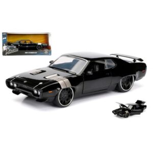 Dom'S Plymouth Gtx "Fast & Furious 8" Black 1:24 Jada Toys 1:24