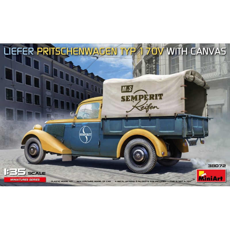 Liefer Pritschenwagen Typ 170V with Canvas Kit 1:35 DS Modellismo Liefer Pritschenwagen Typ 170V with Canvas Kit 1:35