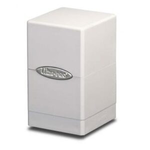 Satin Tower White Deck Box