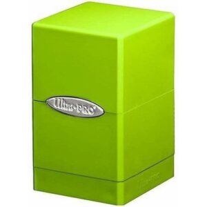 Satin Tower Lime Green Deck Box