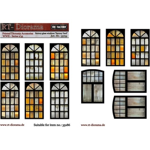 1/35 Printed Accesories: Factory in vetro Windows "Factory Yard DS Modellismo 1/35 Printed Accesories: Factory in vetro Windows "Factory Yard