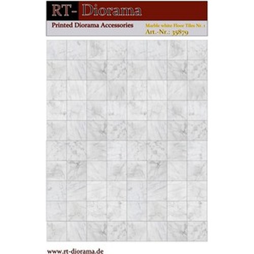 1/35 Printed Accesories: Marble White Floor Tiles Nr.1 DS Modellismo 1/35 Printed Accesories: Marble White Floor Tiles Nr.1