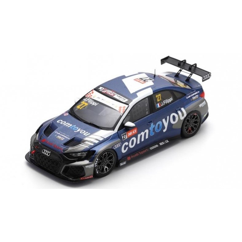 Audi RS 3 LMS N.127 7th Race 2 World Tour Macau 2023 John Filippi 1:43 DS Modellismo Audi RS 3 LMS N.127 7th Race 2 World Tour Macau 2023 John Filippi 1:43