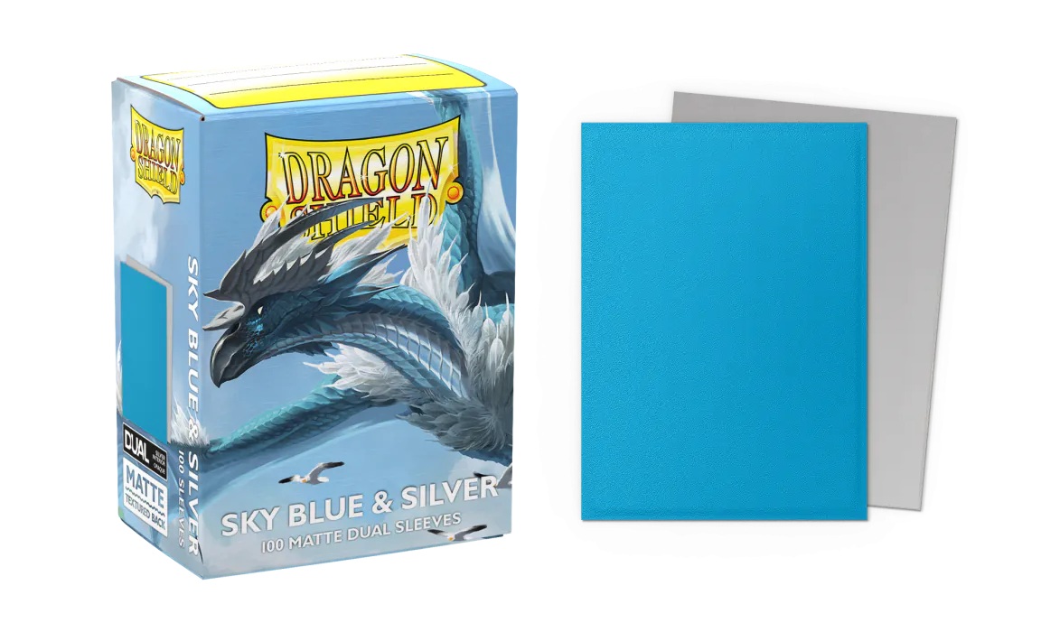 Buste Protettive Standard da 100 - Dual Matte Sky Blue & Silver (AT-15074) DS Modellismo Buste Protettive Standard da 100 Dual Matte