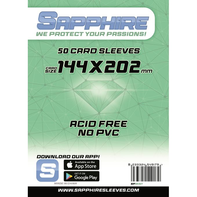 Sapphire Bustine Protettive 144x202 mm Mint 50pz DS Modellismo Sapphire Bustine Protettive 144x202 mm Mint 50pz