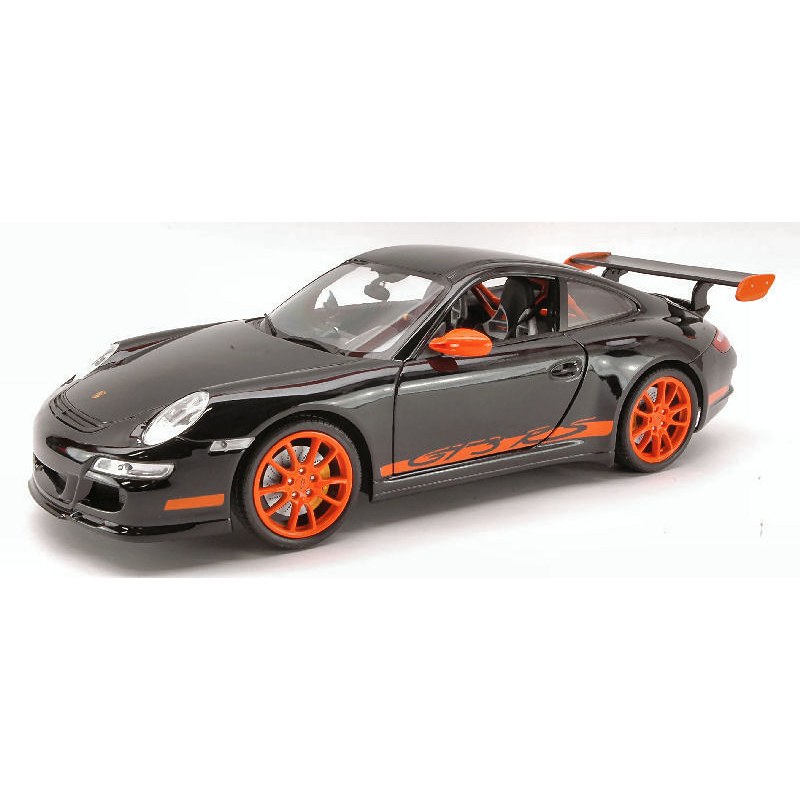 Porsche 911 GTR 3 RS 2007 Black With Orange Stripes 1:18 DS Modellismo Porsche 911 GTR 3 RS 2007 Black With Orange Stripes 1:18