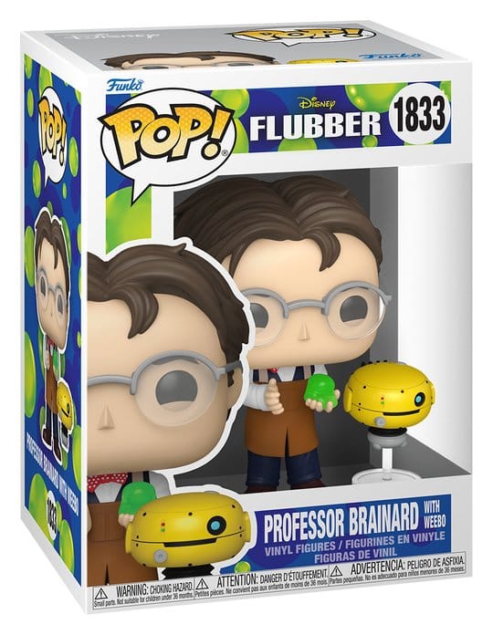 Flubber POP! Animation Vinyl Figures Professor w/Weebo w/Chase 9 cm Assortment (6) DS Modellismo Flubber POP! Animation Professor w/Weebo - vista 3