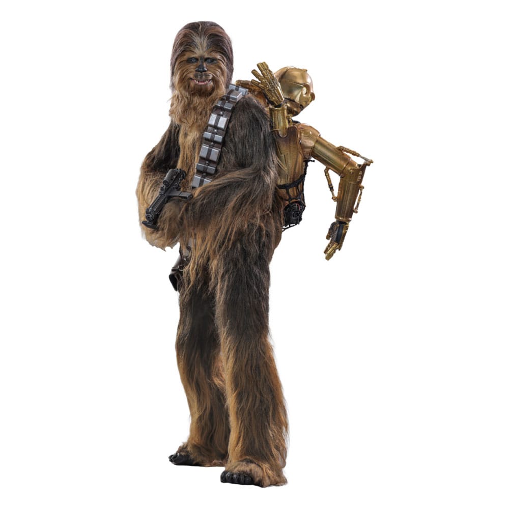 Star Wars Episode V Movie Masterpiece Action Figure 1/6 Chewbacca with Disassembled C-3PO 36 cm DS Modellismo Star Wars Episode V Movie scala 1/6