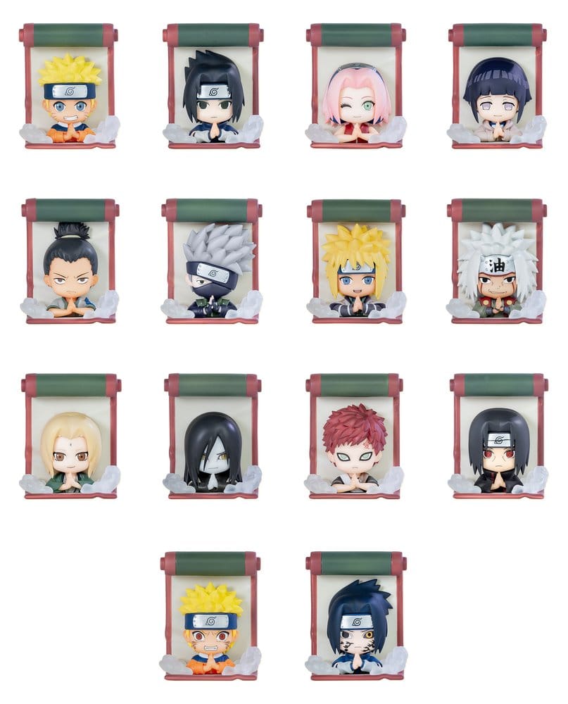 Calamita Naruto 3D Secret Ninja Scroll Series Blind Box Display (12) DS Modellismo Calamita Naruto 3D Secret Ninja Scroll Blind