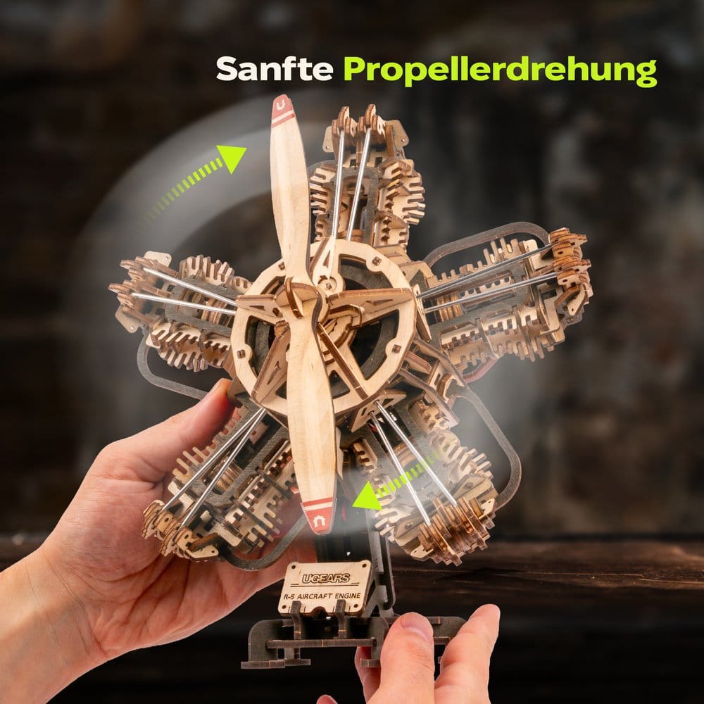 Ugears 3D in legno Model Kit R-5 Aircraft Engine 25 cm DS Modellismo Ugears 3D in legno Model Kit R-5 Aircraft