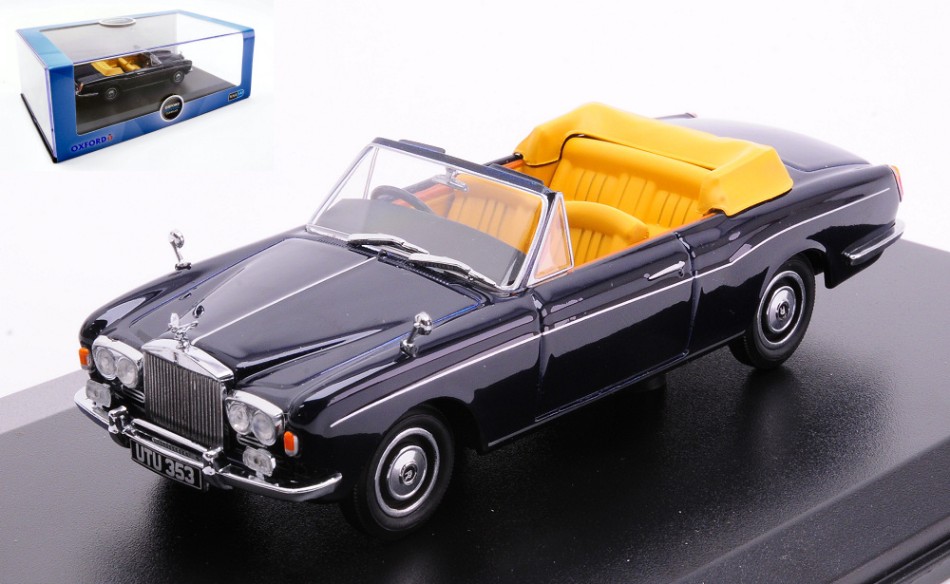 Rolls Royce Corniche Convertible (Open) 1971 Dark Blue 1:43 DS Modellismo Rolls Royce Corniche Convertible scala 1:43