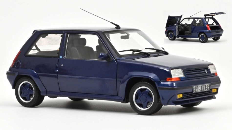 Renault Supercinq GT Turbo 1989 Alain Oreille Dark Blue 1:18 Reprod. DS Modellismo Renault Supercinq GT Turbo 1989 scala 1:18