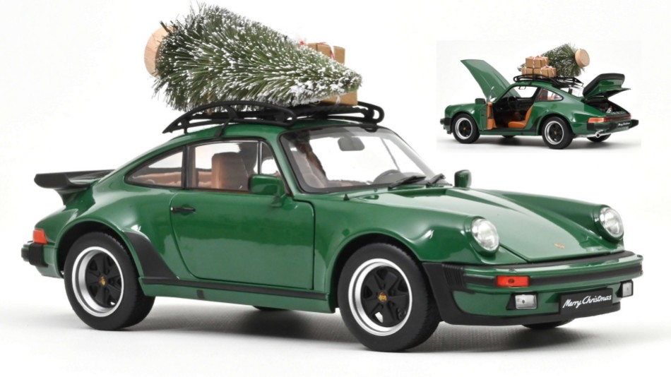 Porsche 911 Turbo 3.3 1980 Green Christmas 1:18 DS Modellismo Porsche 911 Turbo 3.3 1980 Green scala 1:18