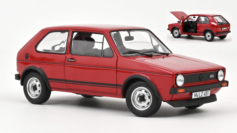 VW Golf GTI 1976 Red (Reprod 2026) 1:18 DS Modellismo VW Golf GTI 1976 Red scala 1:18 Norev