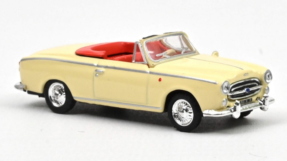 Peugeot 403 Cabriolet 1957 Yellow 1:87 DS Modellismo Peugeot 403 Cabriolet 1957 Yellow scala H0