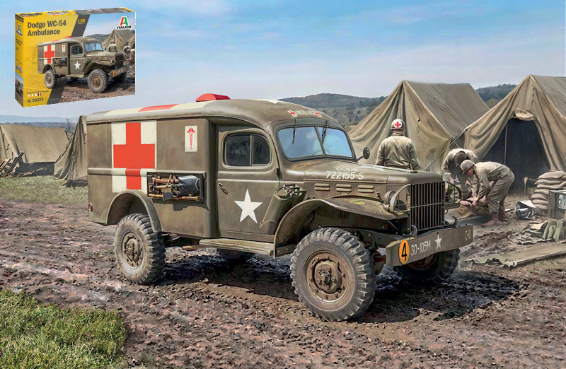 Dodge WC54 Ambulance Kit 1:35 DS Modellismo Dodge WC54 Ambulance Kit scala 1:35 Italeri