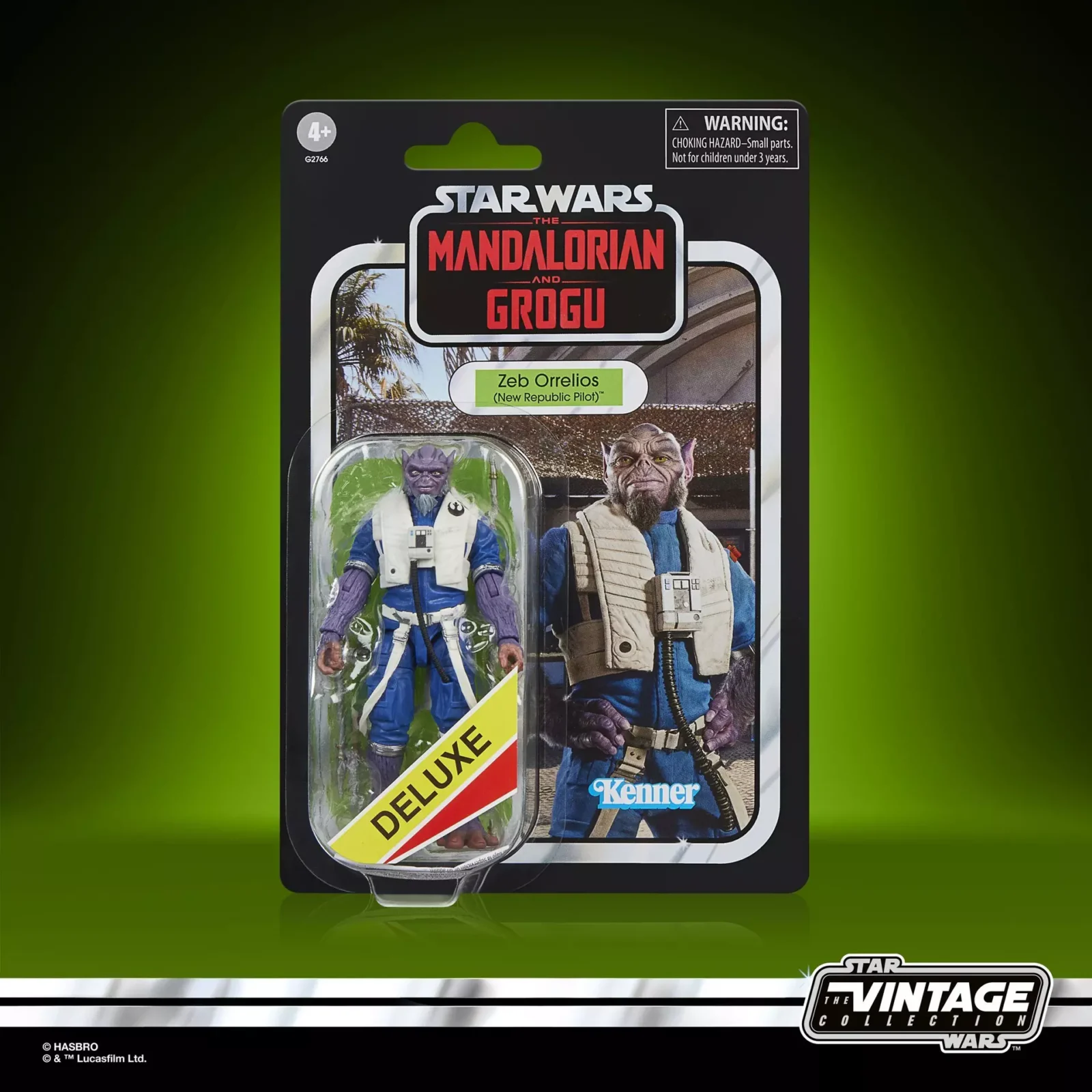 Star Wars Vintage Mandalorian and Grogu Zeb Orrelios New Republic Pilot Action Figure DS Modellismo Star Wars Vintage Mandalorian Grogu Zeb - vista 2