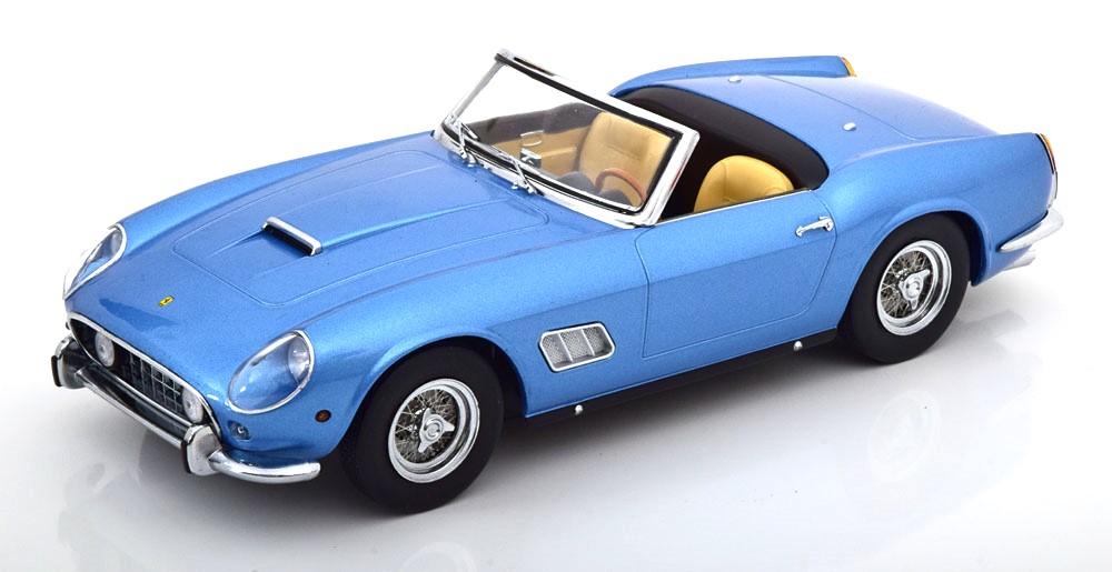 Ferrari 250 GT California Spyder Light Blue Metallic 1960 with Removable Hardtop DS Modellismo Ferrari 250 GT California Spyder scala 1/18