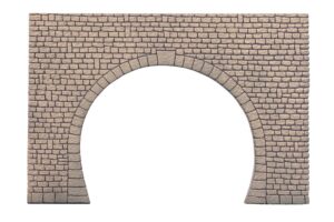 Portale per Binario Doppio Blocchi scala H0