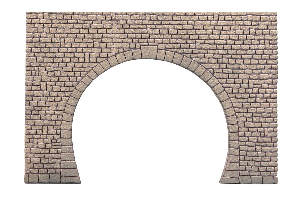 Portale per Binario Doppio - Blocchi di Pietra Naturale Scala H0 DS Modellismo Portale per Binario Doppio Blocchi scala H0