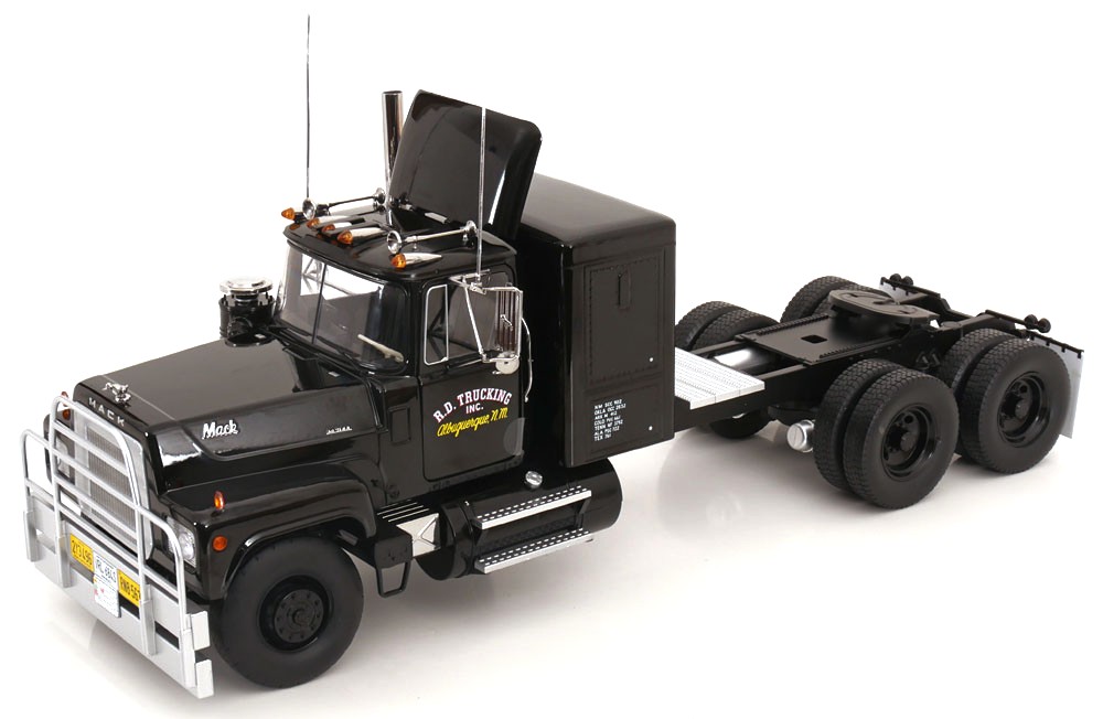 Mack RL 700L 1974 Black in gomma Duck DS Modellismo Mack Rl 700L 1974 Black in gomma scala 1/18