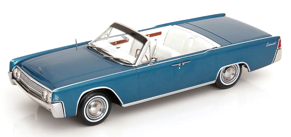 Lincoln Continental Convertible 1963 Turquoise Metallic DS Modellismo Lincoln Continental Convertible scala 1/18