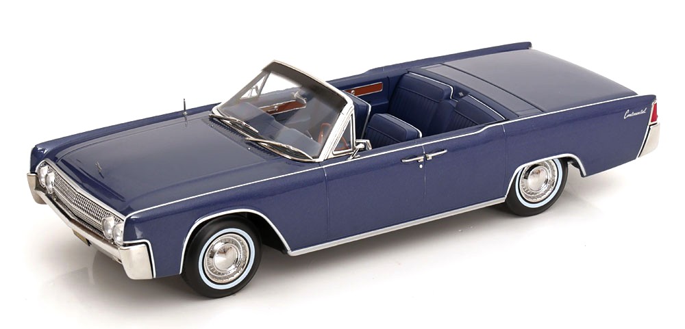 Lincoln Continental Convertible 1963 Blue Metallic Lincoln Lawyer TV-Series DS Modellismo Lincoln Continental Convertible scala 1/18