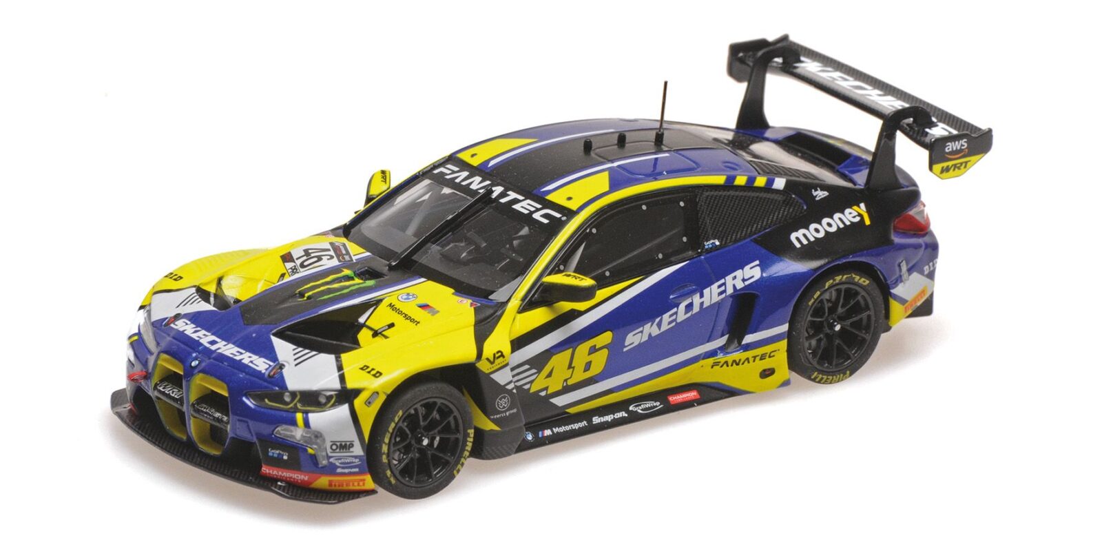 BMW M4 GT3 Team WRT Valentino Rossi Test Car 2023 DS Modellismo BMW M4 GT3 Team Wrt Valentino scala 1/43