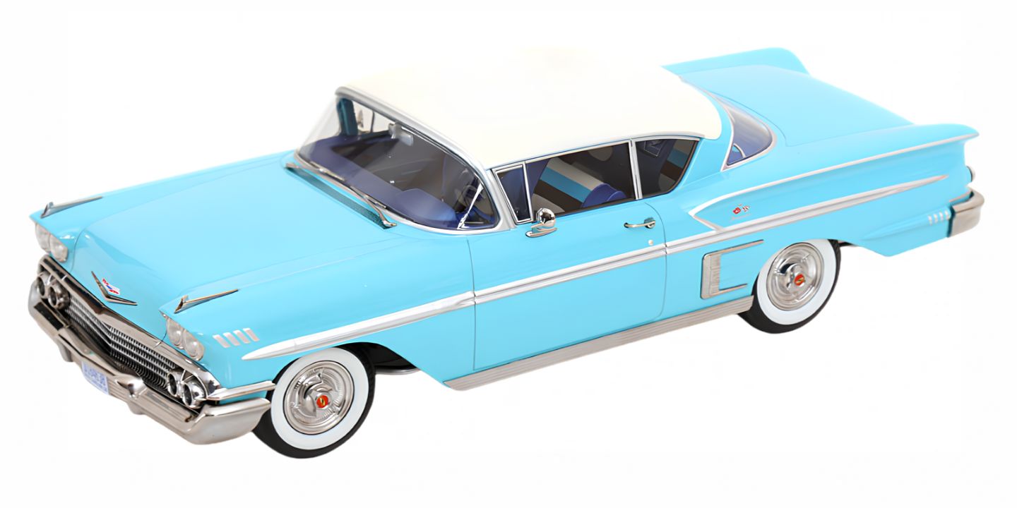 Chevrolet Bel Air Impala Coupe Turquoise & Cream 1958 DS Modellismo Chevrolet Bel Air Impala Coupe scala 1/18
