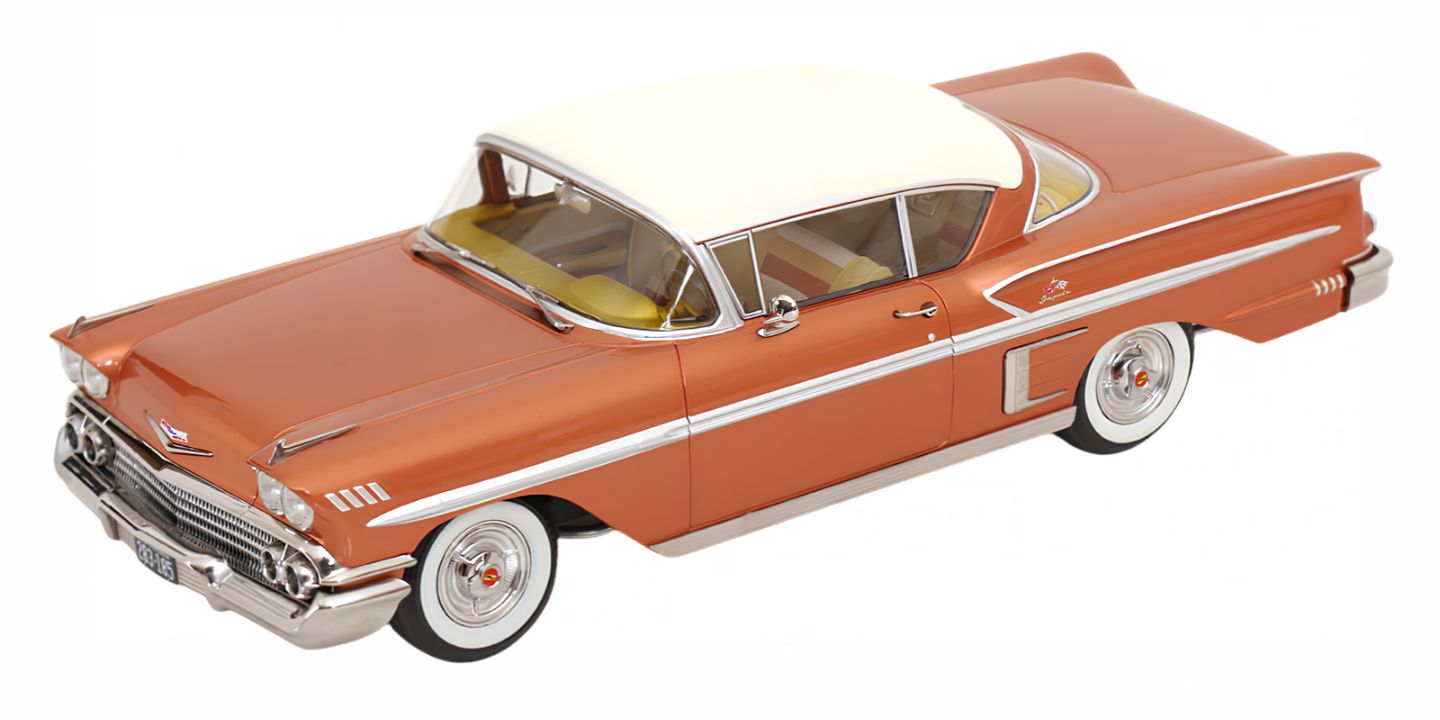Chevrolet Bel Air Impala Coupe Copper Metallic & Cream 1958 DS Modellismo Chevrolet Bel Air Impala Coupe scala 1/18