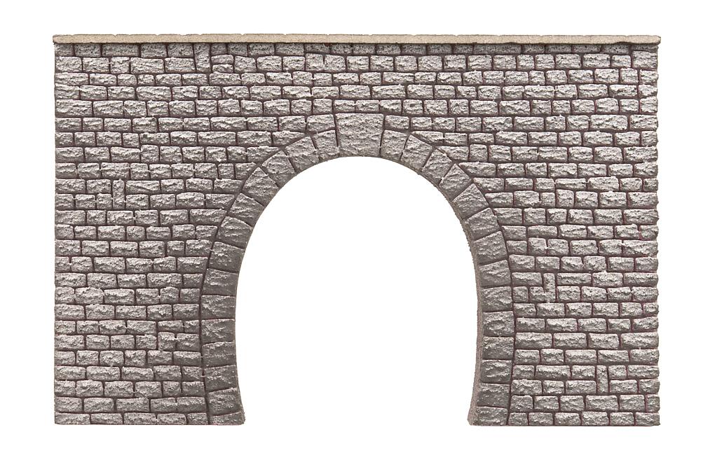 Portale per Binario Singolo - Blocchi di Pietra Naturale Scala H0 DS Modellismo Portale per Binario Singolo Blocchi scala H0