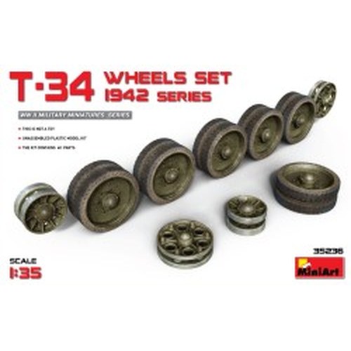 1/35 T-34 Wheels set. 1942 Series DS Modellismo 1/35 T-34 Wheels set. 1942 Series
