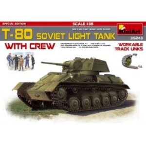 1/35 T-80 Soviet Light Tank w/Crew.edizione speciale