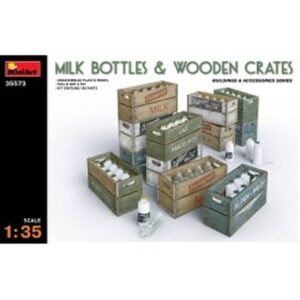 1/35 Milk Bottles & in legno Crates