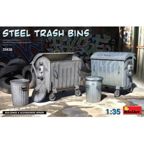 1/35 Steel Trash Bins DS Modellismo 1/35 Steel Trash Bins