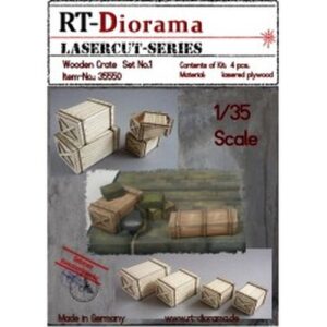 1/35 in legno Crates Set (4 pcs.) No.1