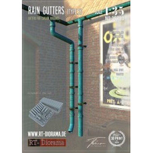 1/35 Rain Gutters Set 2 DS Modellismo 1/35 Rain Gutters Set 2