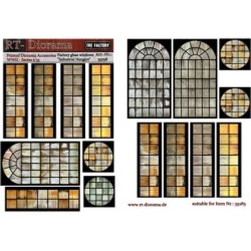 1/35 Printed Accesories: Factory in vetro Windows "Industrial Hangars DS Modellismo 1/35 Printed Accesories: Factory in vetro Windows "Industrial Hangars