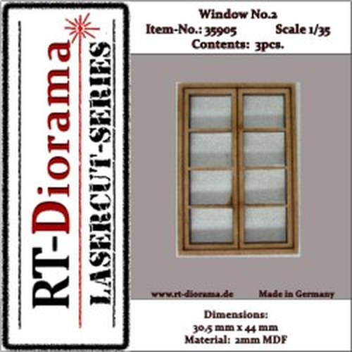 1/35 Lasercut: Sprossenfenster Nr.2 (3er Set) DS Modellismo 1/35 Lasercut: Sprossenfenster Nr.2 (3er Set)