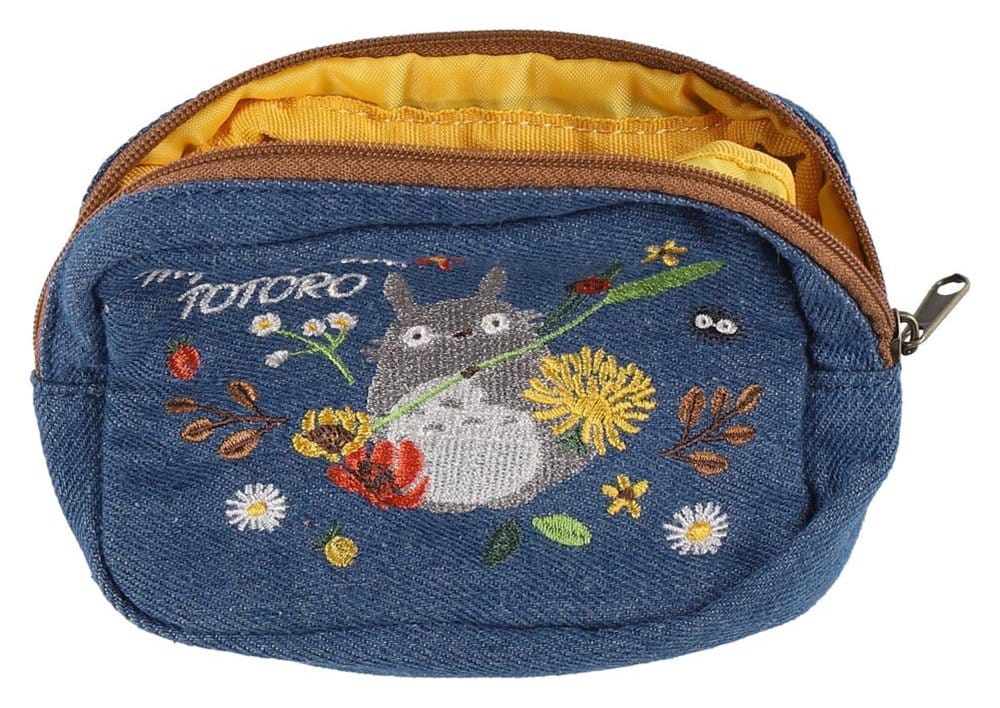Il mio vicino Totoro Denim Pouch Totoro & flower wreath DS Modellismo Il mio vicino Totoro Denim Pouch Totoro - vista 4