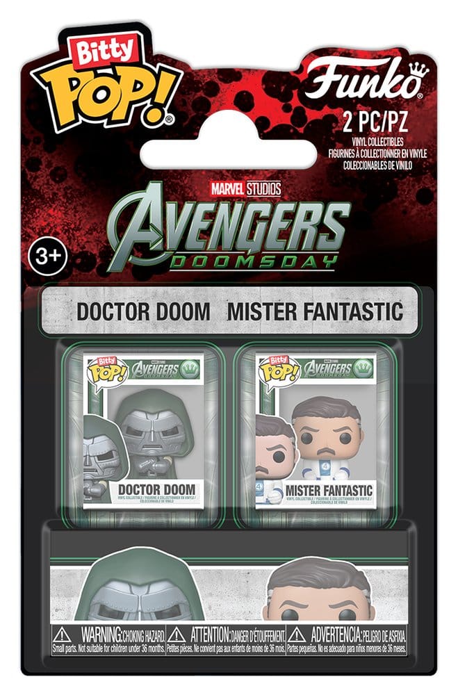 Marvel Bitty POP! Mini Figures 2-Pack Doctor Doom & Mister Fantastic 2 cm DS Modellismo Marvel Bitty POP! Mini Doctor Doom & Mister