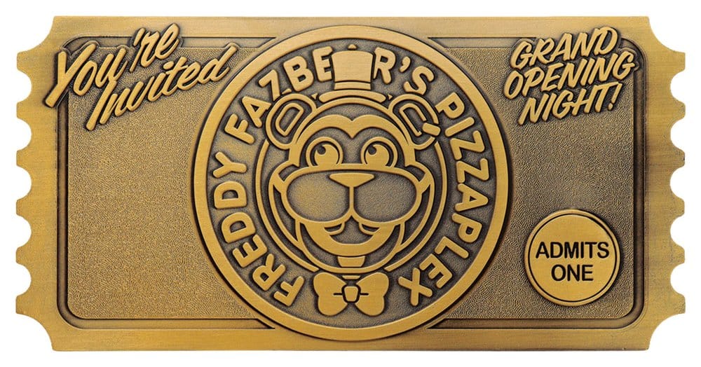 Replica Five Nights at Freddy’s Pizzaplex Opening Night Ticket edizione limitata 16 x 8 cm DS Modellismo Replica Five Nights at Freddy’s Pizzaplex