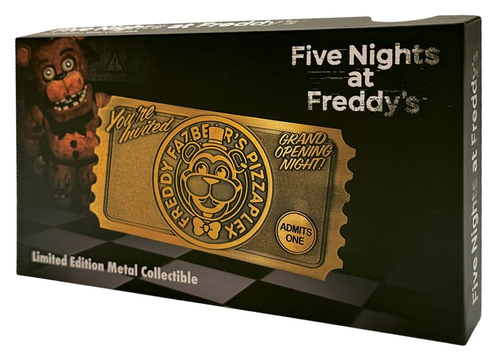 Replica Five Nights at Freddy’s Pizzaplex Opening Night Ticket edizione limitata 16 x 8 cm DS Modellismo Replica Five Nights at Freddy’s Pizzaplex - vista 5