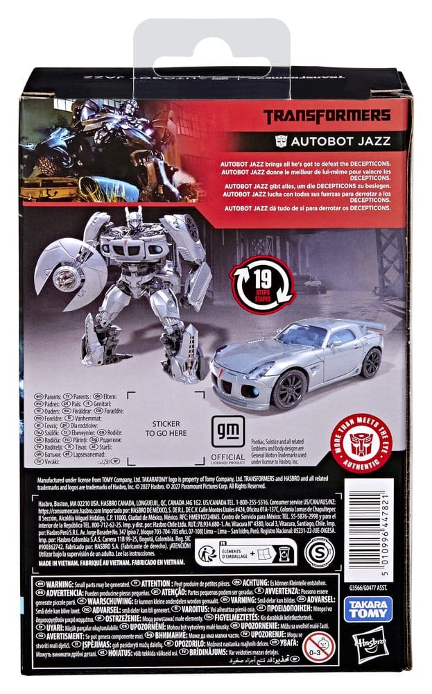 Transformers Studio Series Deluxe Class Action Figure Autobot Jazz 12 cm DS Modellismo Transformers Studio Deluxe Class Action - vista 6