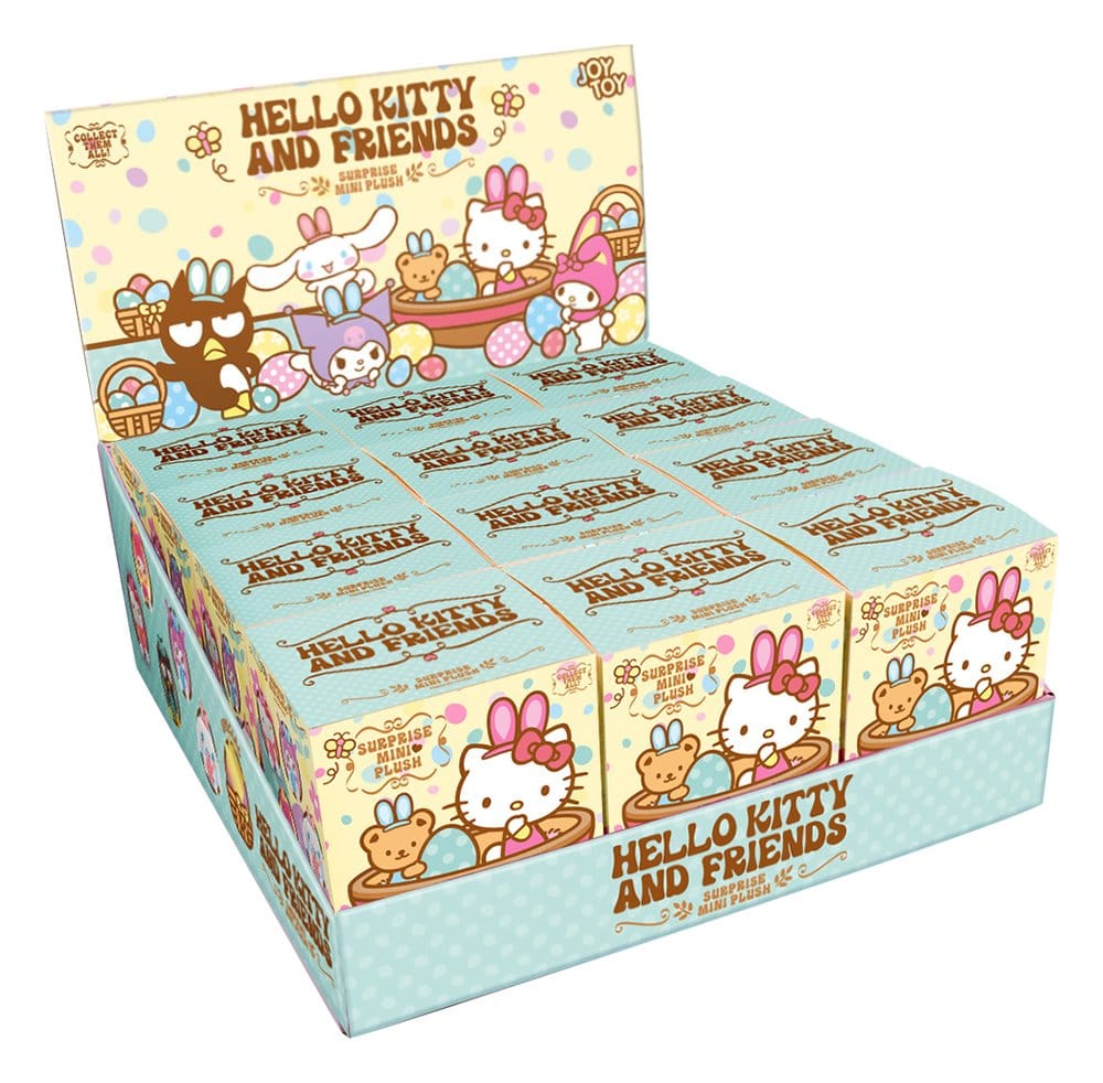Peluche Sanrio Mini Hello Kitty and Friends Easter 12 cm Blind Box Display (12) DS Modellismo Peluche Sanrio Mini Hello Kitty Friends