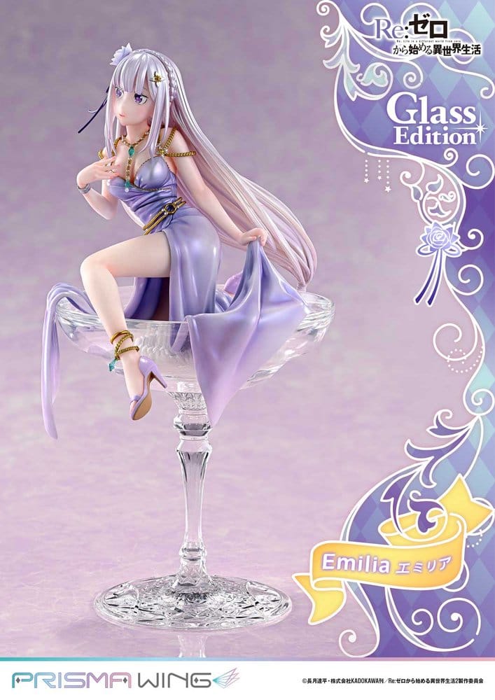 Statua Re:Zero Prisma Wing 1/7 Emilia in vetro Edition 29 cm DS Modellismo Statua Re:Zero Prisma Wing Emilia in vetro - vista 5