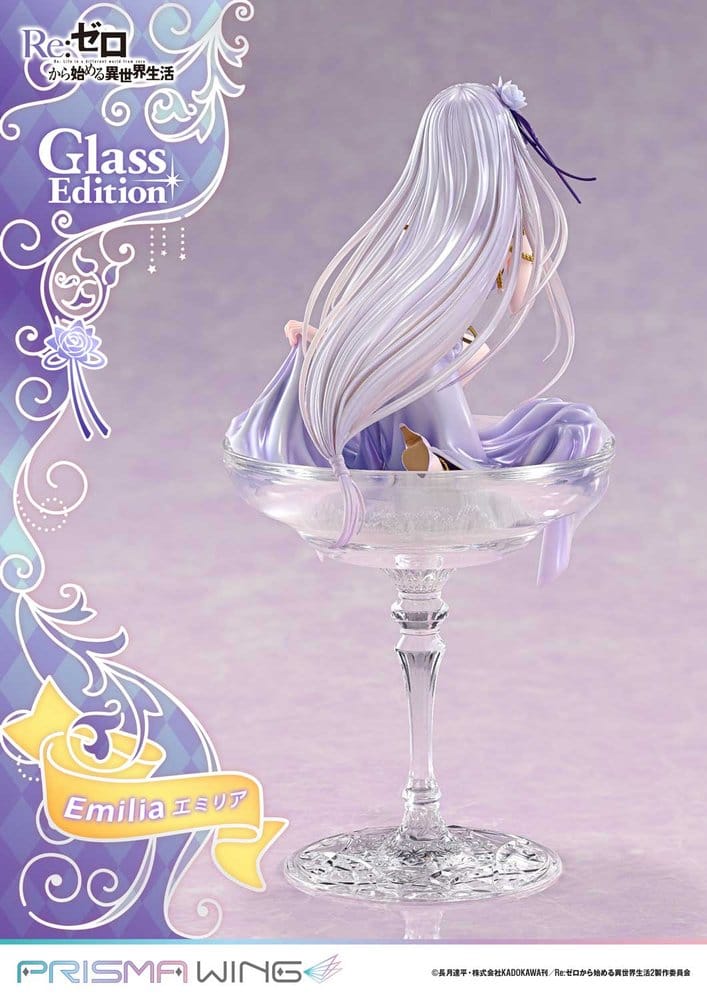 Statua Re:Zero Prisma Wing 1/7 Emilia in vetro Edition 29 cm DS Modellismo Statua Re:Zero Prisma Wing Emilia in vetro - vista 6