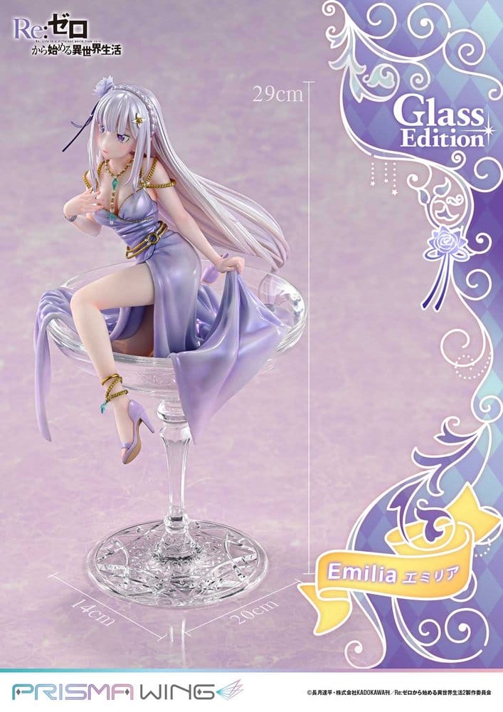 Statua Re:Zero Prisma Wing 1/7 Emilia in vetro Edition 29 cm DS Modellismo Statua Re:Zero Prisma Wing Emilia in vetro - vista 4